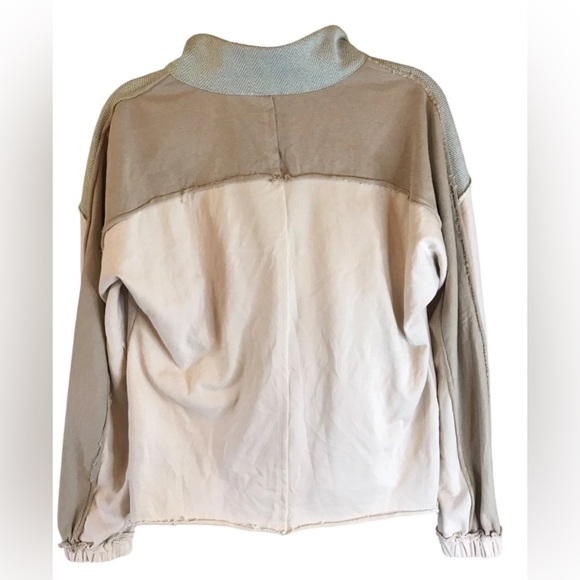 EUC Hem & thread Women’s SZ M Raw‎ Edge Distressed Wash Textured Boho Top - Picture 3 of 4